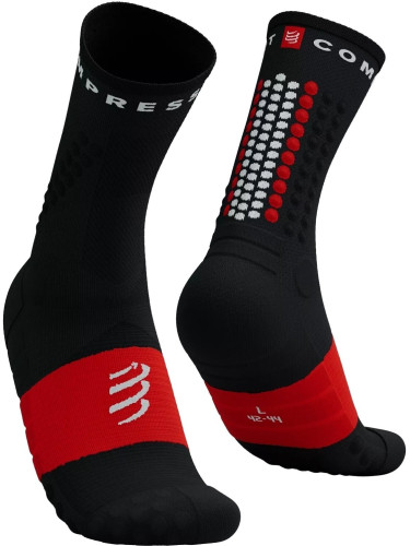 Compressport Ultra Trail Socks V2.0 Black/White/Core Red T1 Чорапи за бягане