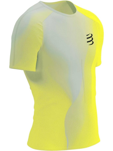 Compressport Performance SS Tshirt M Safety Yellow/White/Black M Тениска с къс ръкав за бягане