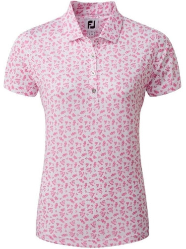 Footjoy Floral Print Lisle Pink/White L Риза за поло