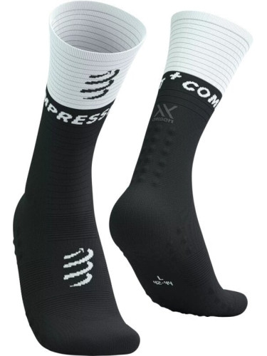 Compressport Mid Compression V2.0 Black/White T1 Чорапи за бягане