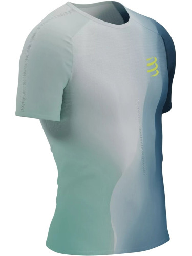 Compressport Performance SS Tshirt M Eggshell Blue/Niagara/Dress Blues XL Тениска с къс ръкав за бягане