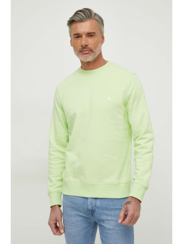 Суичър Calvin Klein Jeans в зелено с изчистен дизайн J30J325270