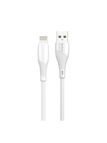 Кабел DeTech, USB A(м) към Lightning(м), 2m, бял