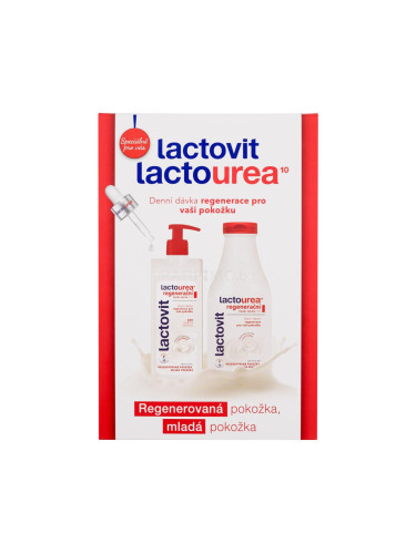 Lactovit LactoUrea Regenerating Подаръчен комплект лосион за тяло Lactourea Regenerating Body Milk 400 ml + душ гел Lactourea Regenerating Shower Gel 500 ml