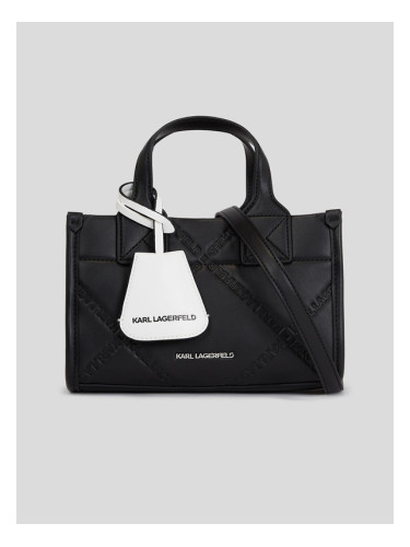 Karl Lagerfeld Skuare SM Embossed Дамска чанта Cheren