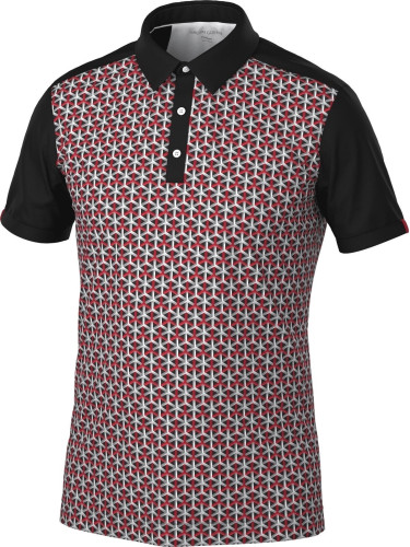 Galvin Green Mio Mens Breathable Short Sleeve Shirt Red/Black L