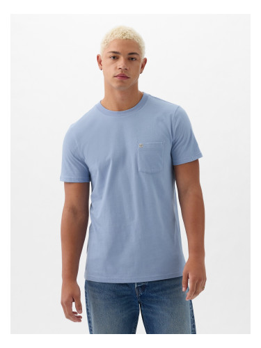 Men's blue T-shirt with pocket GAP
