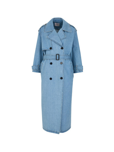 Orsay Blue Women's Denim Trench Coat - Women