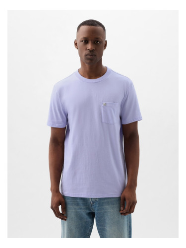 Purple men's T-shirt with pocket GAP