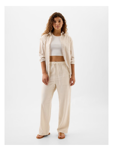 GAP Linen Pants Wide-Leg - Women