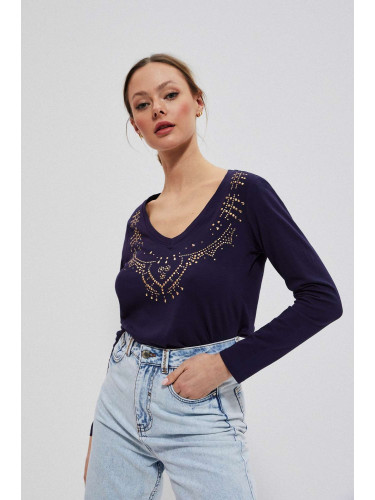 Marisse Blouse Z-Ts-3663 Navy