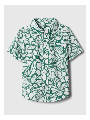 White-green boys' patterned shirt GAP