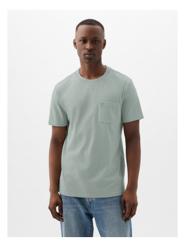 Men's mint T-shirt with pocket GAP