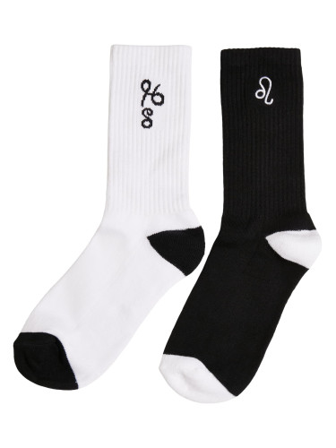 Zodiac Socks 2-Pack black/white leo