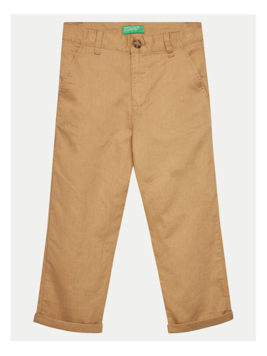 United Colors Of Benetton Текстилни панталони 4BE7CF02U Бежов Regular Fit