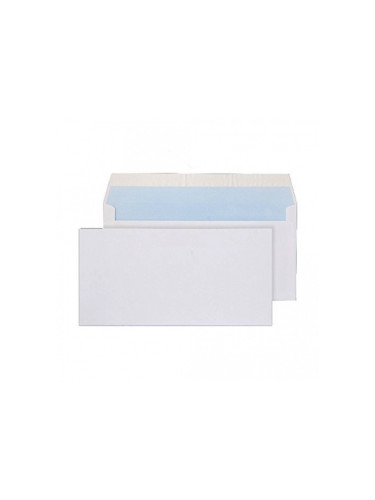 Пощенски плик, размер DL 110x220mm, бял, 100бр. в опаковка