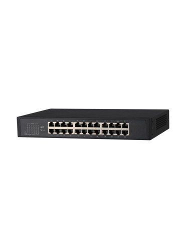 Суич Dahua PFS3024-24GT, 24x 10/100/1000 Base-T ports, оптимизиран за системи за видеонаблюдение