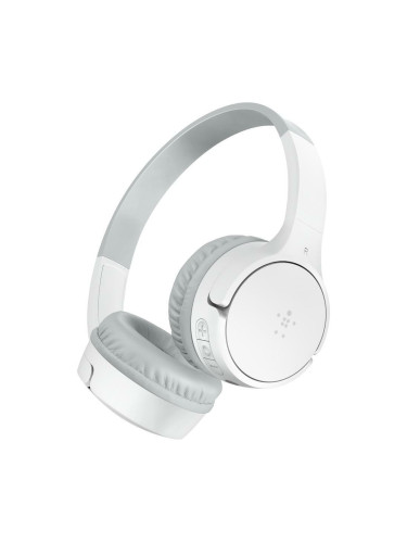 Слушалки Belkin SOUNDFORM Mini White, безжични, Bluetooth, микрофон, 40 драйвери, до 30 часа време на работа, бели