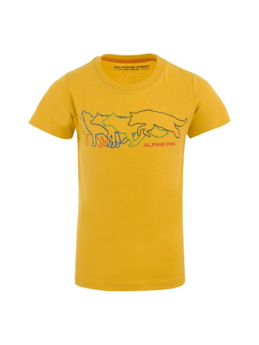 ALPINE PRO IKEFO Детска тениска, жълто, размер