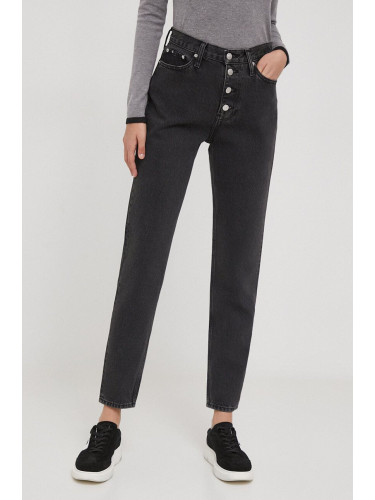 Дънки Calvin Klein Jeans с висока талия J20J222150