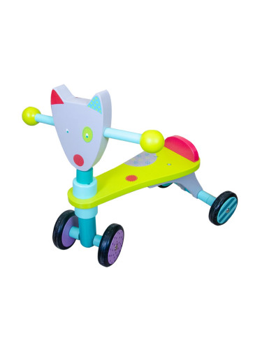 Детско дървено колело за бутане с 4 колелета AcoolToy 18 м+
