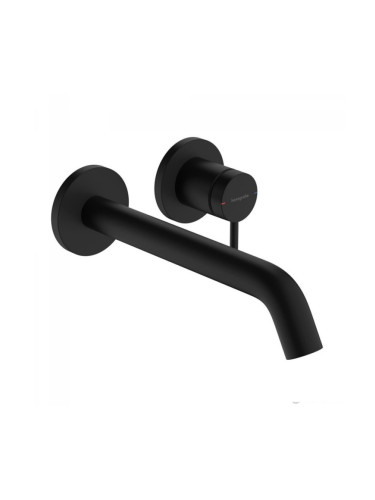 Стенен смесител за мивка черен мат TECTURIS S 110 EcoSmart+