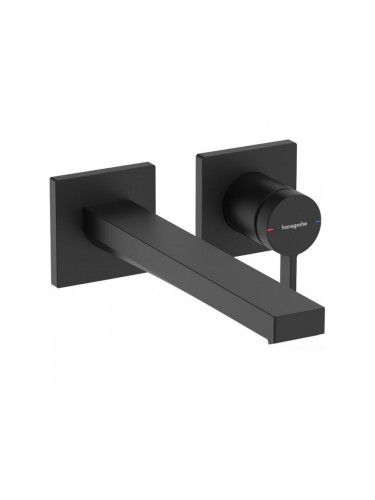 Стенен смесител за мивка черен мат TECTURIS Е 110 EcoSmart+