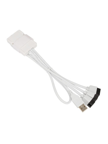 USB Хъб Lian Li PW-U2TPAB USB 2.0 1-към-3 Hub - Бяло