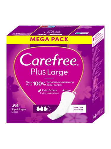 Carefree Plus Large Unscented Ежедневна дамска превръзка за жени Комплект