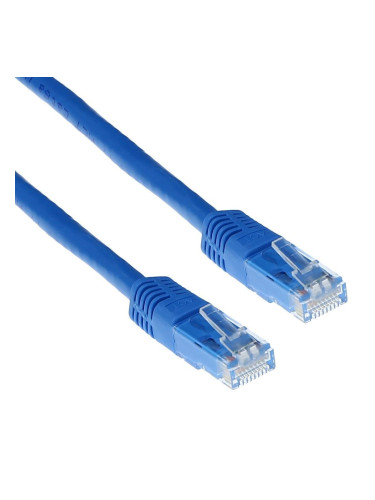 Пач кабел ACT IB8701, U/UTP, Cat6, 0.5m, син, bulk