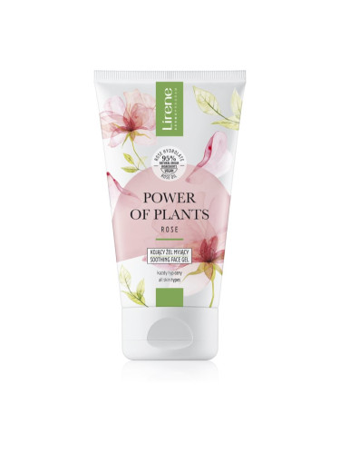 Lirene Power of Plants Rose успокояващ почистващ гел с розово масло 150 мл.