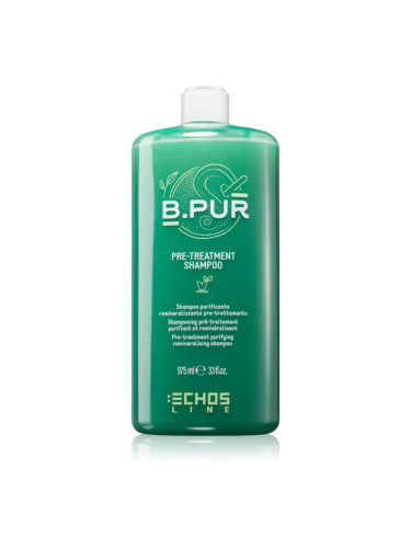 Echosline B. PUR PRE - TREATMENT SHAMPOO дълбоко почистващ шампоан за суха и непокорна коса 975 мл.