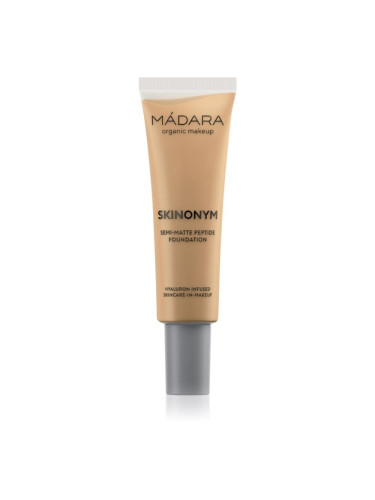 Mádara Skinonym Semi-Matte Peptide дълготраен фон дьо тен с пептиди цвят Golden Sand 50 30 мл.