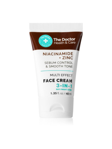 The Doctor Niacinamide + Zinc Sebum Control & Smooth tone крем за лице за редукция на мазнината на кожа 40 мл.