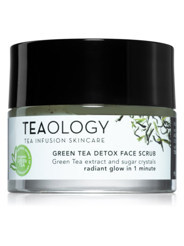 Teaology Cleansing Green Tea Detox Face Scrub скраб със захар за нежно почистване и подхранване на кожата със зелен чай 50 мл.