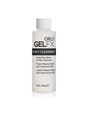 Orly Gelfx 3-in-1 Cleanser продукт за отстраняване на лепкавия слой от гелови нокти 118 мл.