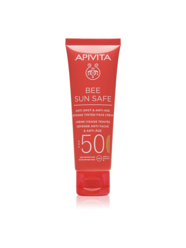 Apivita Bee Sun Safe защитен тониращ крем за лице SPF 50 50 мл.