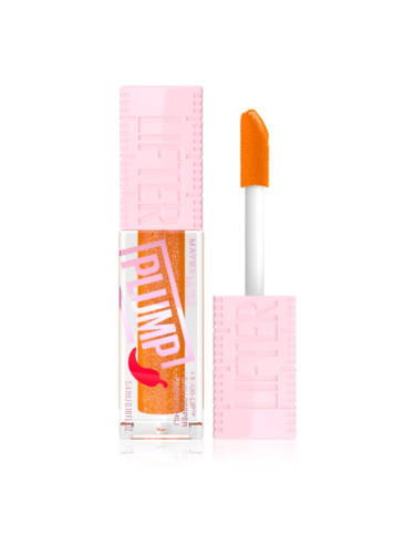 MAYBELLINE NEW YORK Lifter Plump блясък за устни с увеличаващ ефект цвят 008 Hot Honey 5.4 мл.