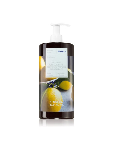Korres Basil Lemon освежаващ душ гел 1000 мл.