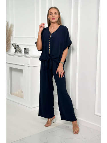 Set of blouses with trousers dark blue