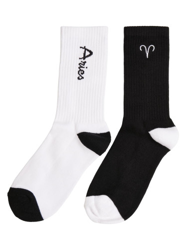 Zodiac Socks 2-pack black/white Aries