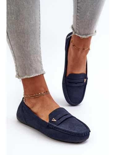 Classic women's loafers navy blue Iramarie