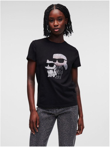 Black women's T-shirt KARL LAGERFELD Ikonik 2.0