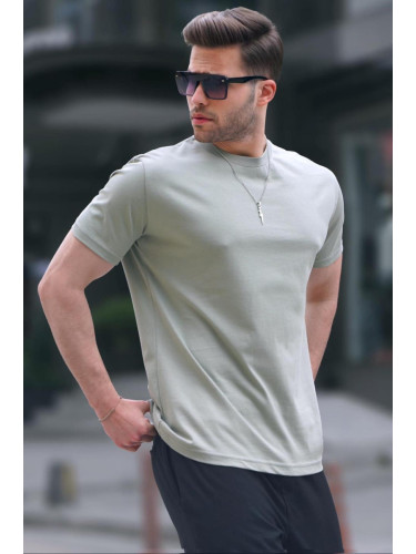 Madmext Almond Green Regular Fit Basic Men's T-Shirt 6131