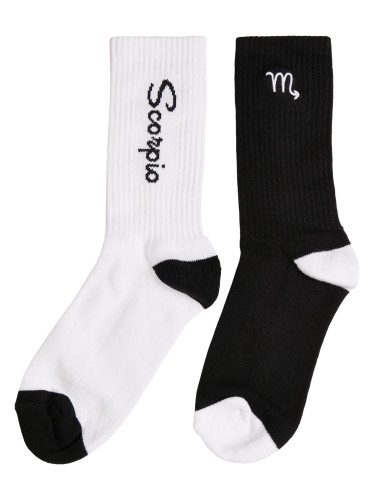 Zodiac 2-Pack Black/White Scorpion Socks