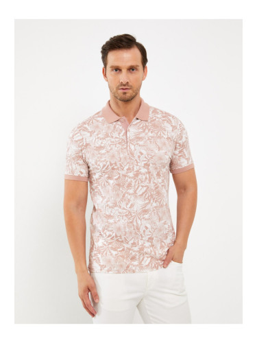 LC Waikiki Men's Polo Neck Short Sleeved Patterned Pique T-Shirt.