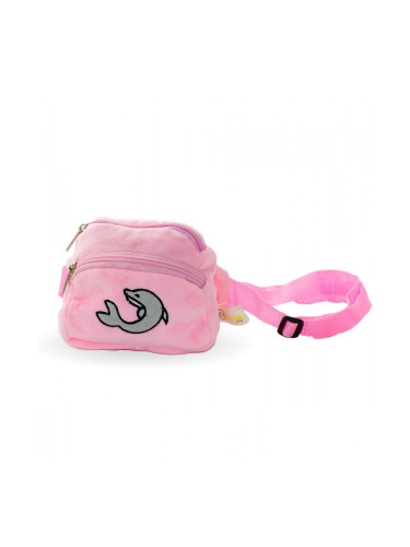 Плюшена чантичка с делфин  в розово