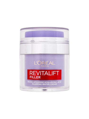 L'Oréal Paris Revitalift Filler HA Plumping Water-Cream Дневен крем за лице за жени 50 ml увредена кутия