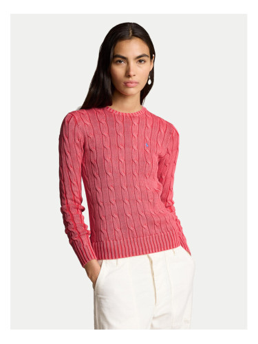 Polo Ralph Lauren Пуловер 211935303001 Розов Slim Fit