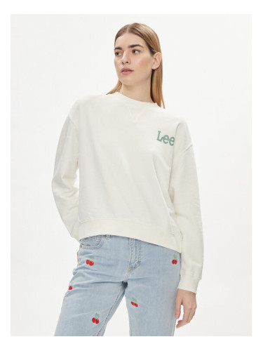 Lee Суитшърт Essential 112350242 Екрю Relaxed Fit